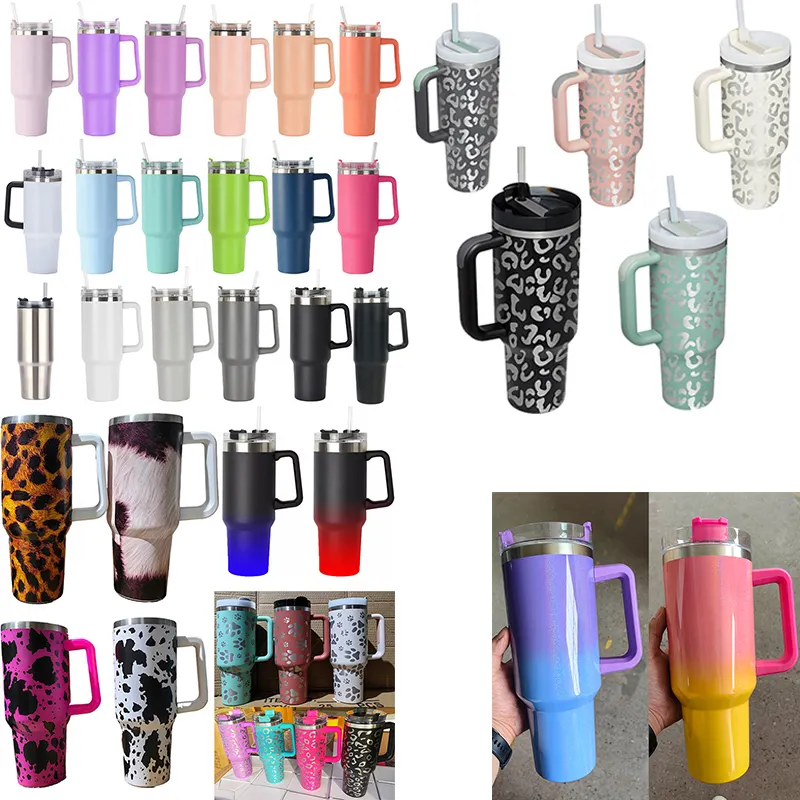 USA Warehouse 40oz 40 oz Frosted Beer Can Glass Sublimation Water Bottle Glass Jar with Lid and Straws H2.0 1.0 40oz tumbler hot