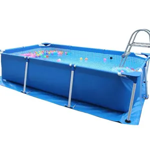 Cheap Durable Metal Frame Pool Above Ground Rectangle PVC Wall Frame Pool