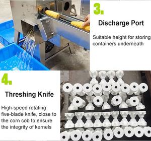 Trebbiatrice per mais dolce automatica sicura ed efficiente trebbiatrice per mais in acciaio inossidabile con trasportatore a catena - Product Image 3