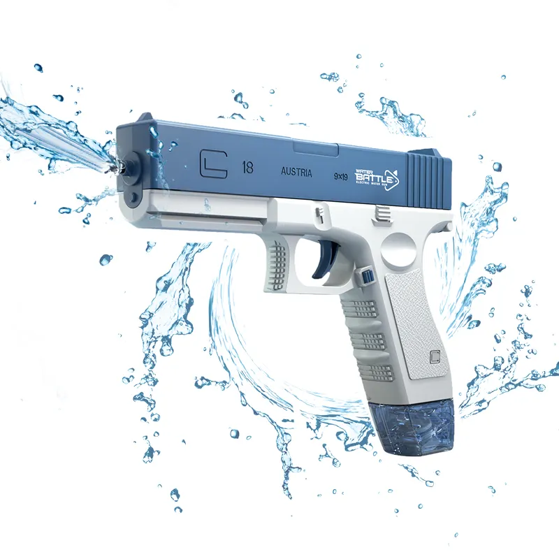 Pistola de água elétrica para crianças e adultos, pistola de água automática recarregável Glock para brinquedos