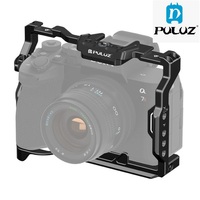 Expédition rapide, cage de stabilisation pour appareil photo en alliage d'aluminium PULUZ, adaptateurs de montage 1/4 "-20 3/8 "-16, noir pour A7 IV ILCE-7M4