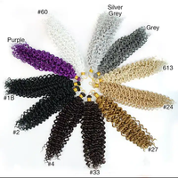 Extensions de cheveux synthétiques en vrac pour tresses, effet vague d'eau, 120g, pour femmes noires, fibre résistante à la chaleur