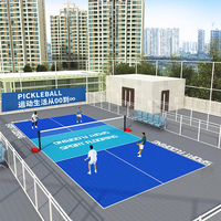 Dalles de sol suspendues pour pickleball, drainage rapide, antidérapantes, en plastique, pour tournois de club, vente directe fabricant, B2B