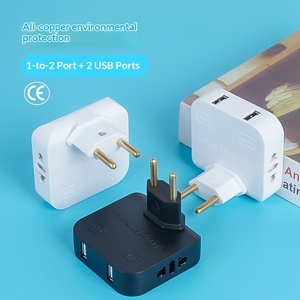 Extensor de Enchufe de Pared Europeo – Enchufe Eléctrico 4 en 1 con 180 °   Enchufe Giratorio, Convertidor de Corriente Portátil para Canadá, México, Europa - Product Image 5