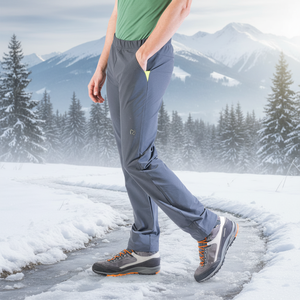 Arunzo Sport invernali leggeri pantaloni da uomo traspirante taglie forti in poliestere a prova di vento con stampa intrecciata in vita intrecciata - Product Image 3