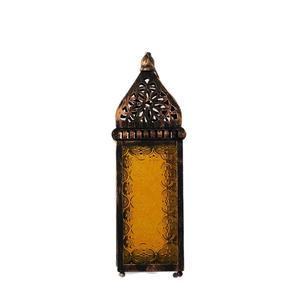 Farol de Hierro Forjado Estilo Vintage Marroquí, Portavelas de Aromaterapia con Vidrio Teñido, Adorno Decorativo Creativo de Estilo Europeo - Product Image 5