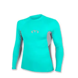 OEKO-TEX Faible quantité 300 pièces uv natation éruption garde chemise femmes UPF 50 uv haut nager rashie résistant au chlore