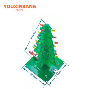 DIY 3D noel ağacı LED flaş kitleri DlY elektronik kiti lehimleme meclisi 3 renk/7 renk elektronik eğlenceli kaynak DC 4.5V-5V - Product Image 4
