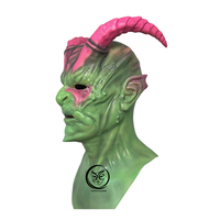 Masque de tête en silicone réaliste fait main, masque de démon d'horreur, masques intégraux pour cosplay, fête, Halloween, accessoires de tête amusants et réalistes