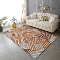 Tapis moelleux en fibres de polyester pour salon et chambre à coucher, confortable, antidérapant, lavable en machine