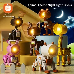 Fangcheng Fc8294 जानवरों प्रकृति थीम मिनी नाइट लाइट बिल्डिंग ब्लॉक मॉडल असेंबली ने बच्चों के पैमाने पर 1:8 - Product Image 3