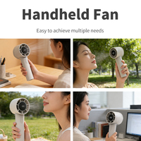 Nouveau mini ventilateur portatif à piles, ventilateur électrique à main avec technologie Air Turbo, ventilateur de refroidissement pour les voyages en plein air et la plage