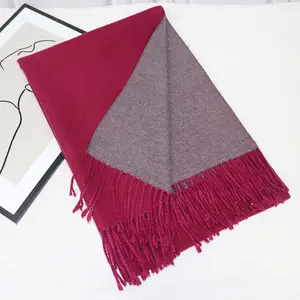 カスタムパターン織りジャカードウィンターショールパシュミナスカーフとショールラグジュアリーニュートラルスカーフ