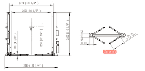 Pont é<span class=keywords><strong>l</strong></span>évateur hydraulique à deux colonnes 4000 kg <span class=keywords><strong>L</strong></span>-078SZ-D200 – Équipement de <span class=keywords><strong>garage</strong></span> pour <span class=keywords><strong>atelier</strong></span> de réparation <span class=keywords><strong>automobile</strong></span> - Product Image 5