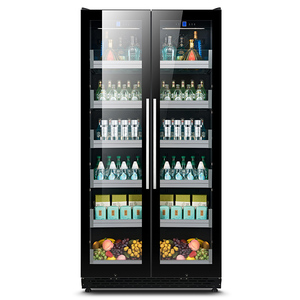 Réfrigérateur à vin thermoélectrique double zone grande capacité 340 bouteilles pour la maison et le commerce, réfrigérateur à boissons pour bar Bj-735 Commercial - Product Image 5