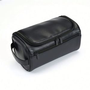 2023 Large Capacity PU Leather Makeup Bag Zipper Closure Multi-Functional Travel Cosmetic <b>Toiletry</b> <b>Storage</b> New Waterproof Letter - Product Image 3