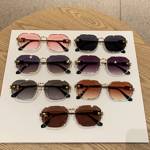 M Brand Polygonal <b>Sunglasses</b> Metal Frame UV400 Protection For Women Outings Cycling Driving - Product Image 4