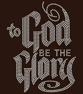 Фабрика YZX, проверенная на заказ, круглая, Бога, слава, с железным мотивом, переводом со стразами для сумки и одежды, техника горячей фиксации - Product Image 1