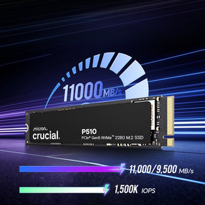 SSD Crucial Micron P510 da 1TB e 2TB (Interfaccia M.2, NVMe PCIe 5.0 X4) Velocità di Lettura: 11.000 MB/s per Desktop e Laptop - Product Image 5