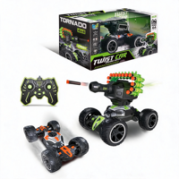 Voiture télécommandée pour enfants, roues noires, voiture souple et élastique à torsion avec télécommande, jouets de combat inclus pour enfants