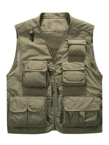 <span class=keywords><strong>Chaleco</strong></span> <span class=keywords><strong>Multibolsillos</strong></span> para <span class=keywords><strong>Hombre</strong></span>, para Senderismo, Trabajo, Fotografía, Golf, Pesca, Impermeable, Transpirable, <span class=keywords><strong>Chaleco</strong></span> Cargo - Product Image 2