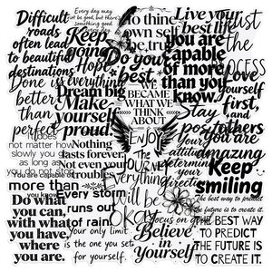 50 Adesivi Impermeabili Fustellati Semplici Originali in Bianco e Nero con Parole Motivazionali in Inglese per Quaderni e Pareti - Product Image 2