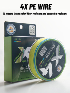 Usine OEM ODM X4 ligne tressée haute résistance 200m dix mètres une couleur ligne tressée haute résistance pêche - Product Image 6