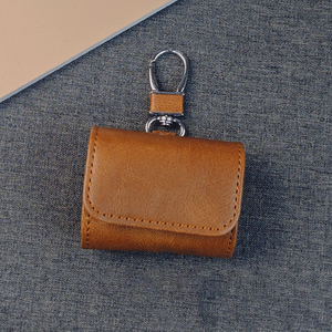 Venta Directa de Fábrica, Funda Universal para Auriculares con Textura de Cuero Vacuno, Estilo Gancho, Color Sólido, Protectora para Airpods - Product Image 5