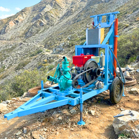 Foreuse hydraulique sur roues à haute pénétration pour puits d'eau, 35 CV Diesel, profondeur de forage 150 m, pour l'irrigation agricole