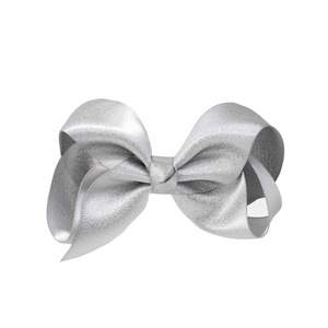 Barrettes à cheveux pour filles de 12 cm, ruban métallique, nœud en satin, accessoires pour cheveux - Product Image 4