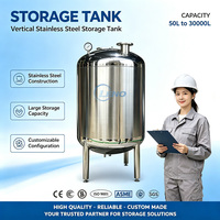 Réservoir de stockage de liquides en acier inoxydable avec agitateur à fréquence variable pour le traitement chimique de l'eau