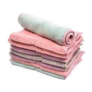 Chiffon de nettoyage épais et absorbant, couleur unie violet et vert, rectangulaire, sans peluches, pour casseroles et poêles - Product Image 5