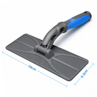Support de tampon industriel ergonomique Pro-Swivel 24 cm pour le nettoyage des fenêtres avec tampon en noyer