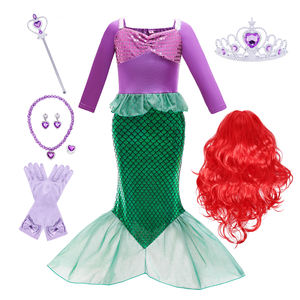 3-10 T niños Halloween Cosplay disfraces de sirena fiesta disfraces de sirenita <span class=keywords><strong>Ariel</strong></span> princesa disfraz con accesorios - Product Image 2