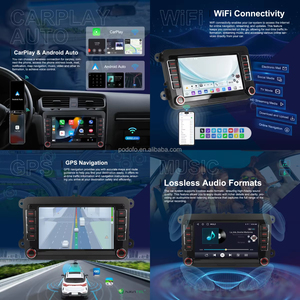 Podofo 7-inch Android Car Radio for VW Magotan Passat Golf Polo Seat Skoda 2+64G Wireless Carplay/Android Auto GPS/WiFi OEM/ODM - Product Image 2
