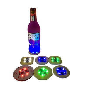 LED Bottle Light With adhesive Sticker Colorful Light Mini LED Cup Coaster/led bottle sticker