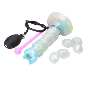 ELKKOST Juguetes Sexuales de Fantasía, Dildo Ovipositor con Bomba de Aire, Juego Sexual de Puesta de Huevos, Estimulación Vaginal y Anal, Dildo Ovipositor para Mujeres - Product Image 1