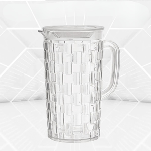 Carafe à eau en plastique transparent HALO 1500 ml avec couvercle et poignée, carafe texturée pour boissons, pour la maison, la cuisine, le restaurant, l'hôtel - Product Image 5
