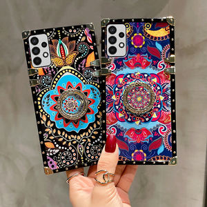 Luxe Paillettes Vintage Fleur Carré Plaid Téléphone étui pour samsung Galaxy A04 M13 A54 A14 A03S Core A73 <span class=keywords><strong>A53</strong></span> A33 A23 A13 A32 <span class=keywords><strong>A22</strong></span> - Product Image 3