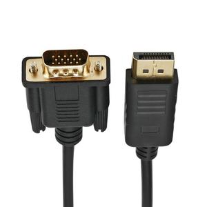 High Quality Black 1.8M 6FT 1080P <strong>Displayport</strong> to VGA Cable DP Male to VGA Male Display Port Cable HDTV Projector - Product Image 4