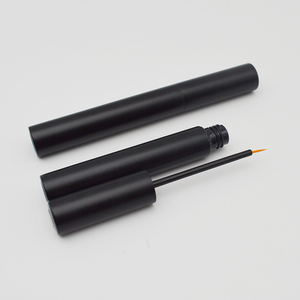 Esencia de pestañas negra mate personalizada Tubo de aluminio vacío Cosméticos para ojos Tubo líquido para el crecimiento de pestañas - Product Image 2