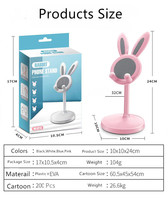 Support de téléphone portable lapin mignon 2022, Support de téléphone portable de bureau, Angle réglable en hauteur pour iPhone 11 12 iPad, Support de tablette lapin mignon