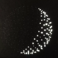 Panneau de plafond étoilé en fibre optique DIY 16W 25W avec lumière LED RGB pour la décoration d'événements et de fêtes