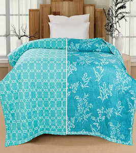 Couette de lit en microfibre ultra douce 220 GSM légère et respirante pour literie confortable en toutes saisons [Bleu corail] - Product Image 2