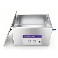 Nettoyeur à ultrasons haute fréquence 80 kHz avec chauffage pour flacons de laboratoire en verre, pièces dentaires, verrerie, nettoyage ultrasonique