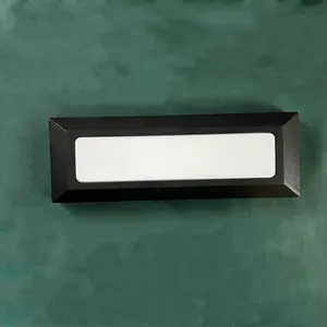Lampu Dinding LED 6W permukaan aluminium, lampu dinding LED permukaan aluminium tahan air luar ruangan ramping persegi panjang