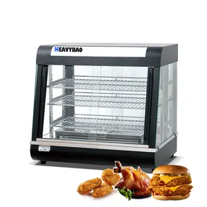 Heavybao Commercial Buffet Server Food Warmer Electric Warmer Display Showcase Professional Glass Door Showcase