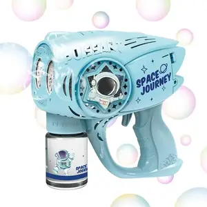 Hot Sell Summer Outdoor Game 20 Holes Electric Automatic Bubble Gun Recarregável Rich Bubble Machine Gun Brinquedos para Kid