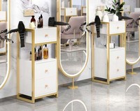 Nouvelle armoire de salon de coiffure, table à outils, étagère spéciale pour coiffeur, miroir de sol pour salon de coiffure, armoire de table