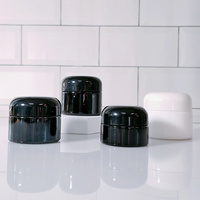 Weiß Schwarz 20g 30g 50g runde Form Körper Gesicht Creme Glas Kosmetik glas mit Spatel